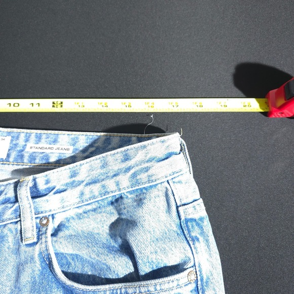 Pull and Bear Jean Men 34x29 Blue Solid Stretch Slim Medium Wash Skinny Standard - Picture 7 of 14